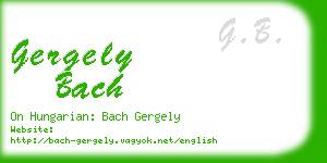 gergely bach business card